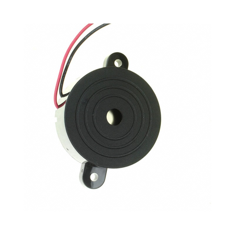 1 pcs : CPE-353 - Buzzers Indicator, Internally Driven Piezo 12 V 8mA 2.8kHz 81dB @ 12V, 30cm Panel Mount, Flange Wire Leads