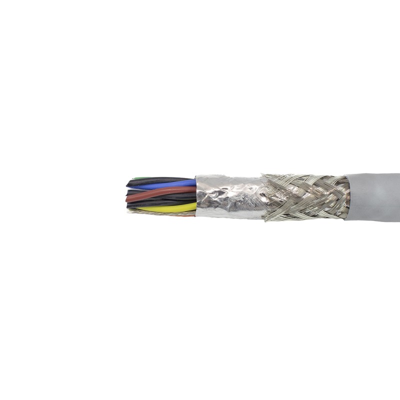 1 Reel of 100 M - Alpha Wire Multicore Data Cable, 0.23 mm², 10 Cores, 24 AWG, Screened, 100m, Grey Sheath