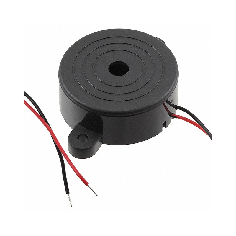 1 pcs : PB-4216-1 - Buzzers Transducer, Externally Driven Piezo 12 V 8mA 2.8kHz 96dB @ 12V, 10cm Panel Mount, Flange Wire Leads