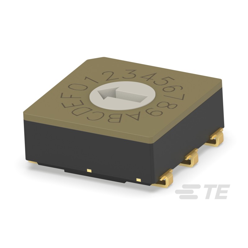 1 pcs - TE Connectivity 16 Way Surface Mount Rotary Switch 16P, Screwdriver Actuator