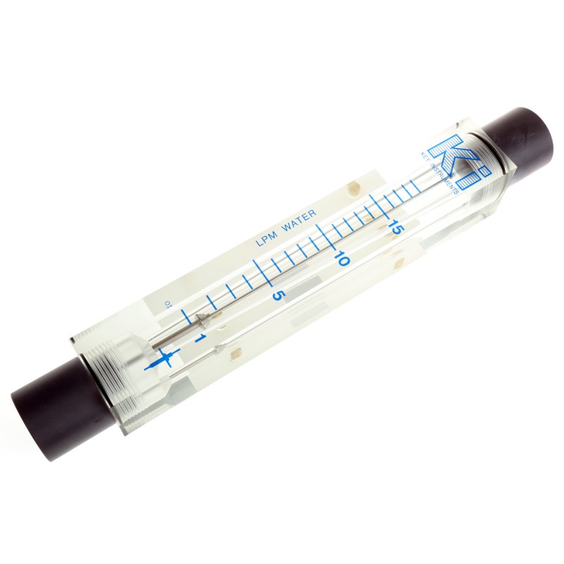 1 pcs - Key Instruments FR5000 Series Variable Area Flow Meter for Liquid, 1 L/min Min, 19 L/min Max