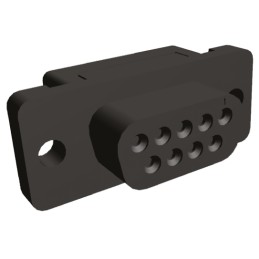 1 pcs - TE Connectivity Amplimite HDF-20 9 Way Right Angle Cable Mount D-sub Connector Socket, 2.76mm Pitch