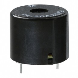 1 pcs : PK-20A25PQ - Buzzers Indicator, Internally Driven Piezo 12 V 25mA 2.5kHz 95dB @ 12V, 30cm Through Hole PC Pins