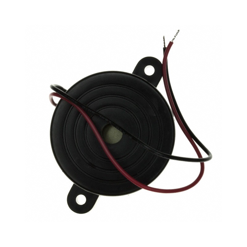 1 pcs : CPE-460 - Buzzers Indicator, Internally Driven Piezo 12 V 70mA 300Hz 89dB @ 12V, 30cm Panel Mount, Flange Wire Leads