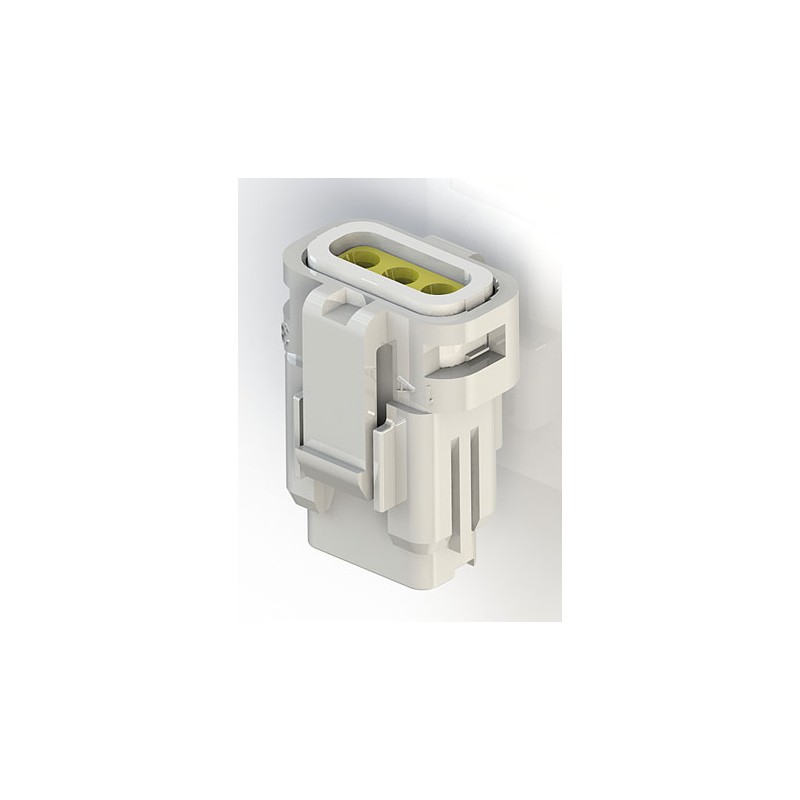 10 pcs - EDAC Wire to Wire Connector Cable Mount Socket, 3P, Crimp Termination, 3A, 250 V