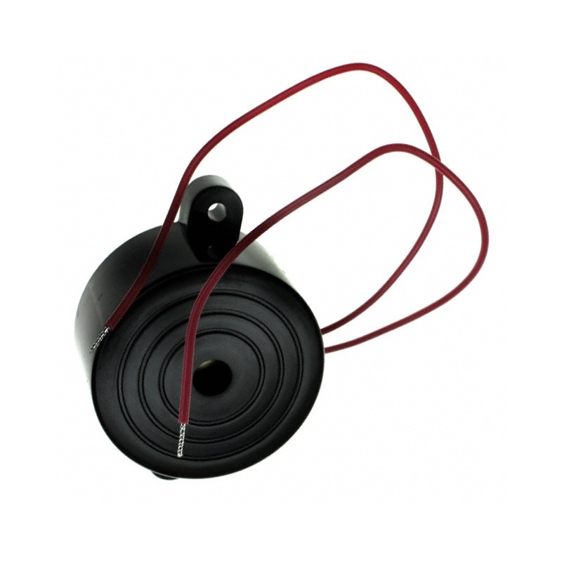 1 pcs : CPE-422AC - Buzzers Indicator, Internally Driven Piezo 220 V 13mA 3kHz 92dB @ 220V, 30cm Panel Mount, Flange Wire Leads