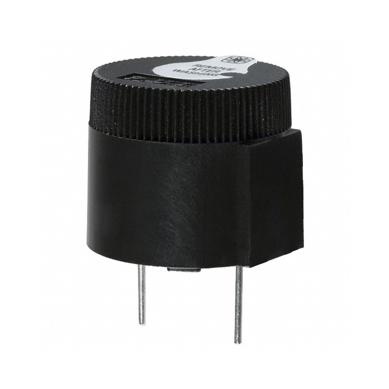 1 pcs : X-2629-TWT-R - Buzzers Indicator, Internally Driven Piezo 12 V 35mA 2.9kHz 107dB @ 12V, 10cm Through Hole PC Pins