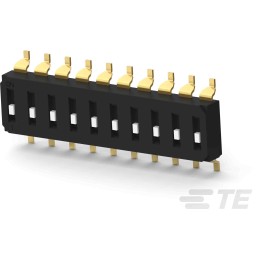 1 pcs - TE Connectivity 10 Way Surface Mount DIP Switch SPST, Recessed Actuator