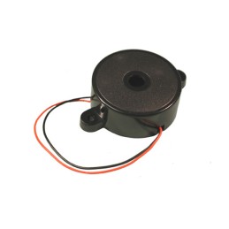 1 pcs : PK-35N29WQ - Buzzers Indicator, Internally Driven Piezo 12 V 10mA 2.9kHz 90dB @ 12V, 30cm Panel Mount, Flange Wire Leads