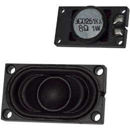 1 pcs : GC0251K - 8 Ohms General Purpose Speaker 1 W 592 Hz ~ 20 kHz Top Oval, Rectangular Frame