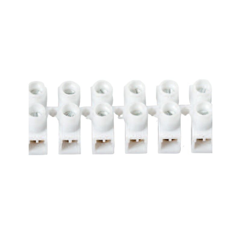 10 pcs - HellermannTyton Terminal Block, 12-Way, 15A, 12 mm Wire, Screw Termination