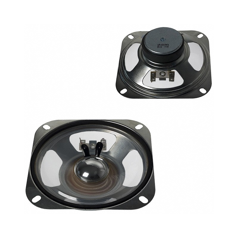 1 pcs : GF1003M - 8 Ohms General Purpose Speaker 3 W 250 Hz ~ 13 kHz Top Round, Square Frame