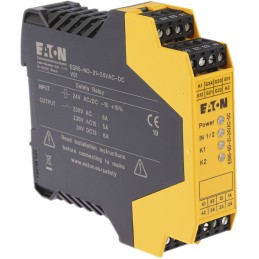1 pcs - Eaton Dual-Channel Emergency Stop, Safety Switch/Interlock Safety Relay, 24V, 3 Safety Contacts