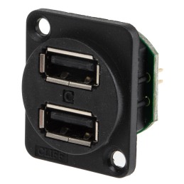 1 pcs - RS PRO Straight, Panel Mount, Socket 2.0 USB Connector