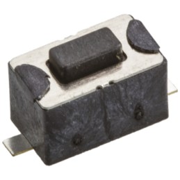 1 pcs - Black Tactile Switch, SPST 50 mA @ 12 V dc 1.5mm Surface Mount