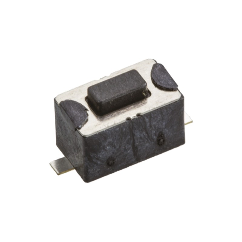 1 pcs - Black Tactile Switch, SPST 50 mA @ 12 V dc 1.5mm Surface Mount