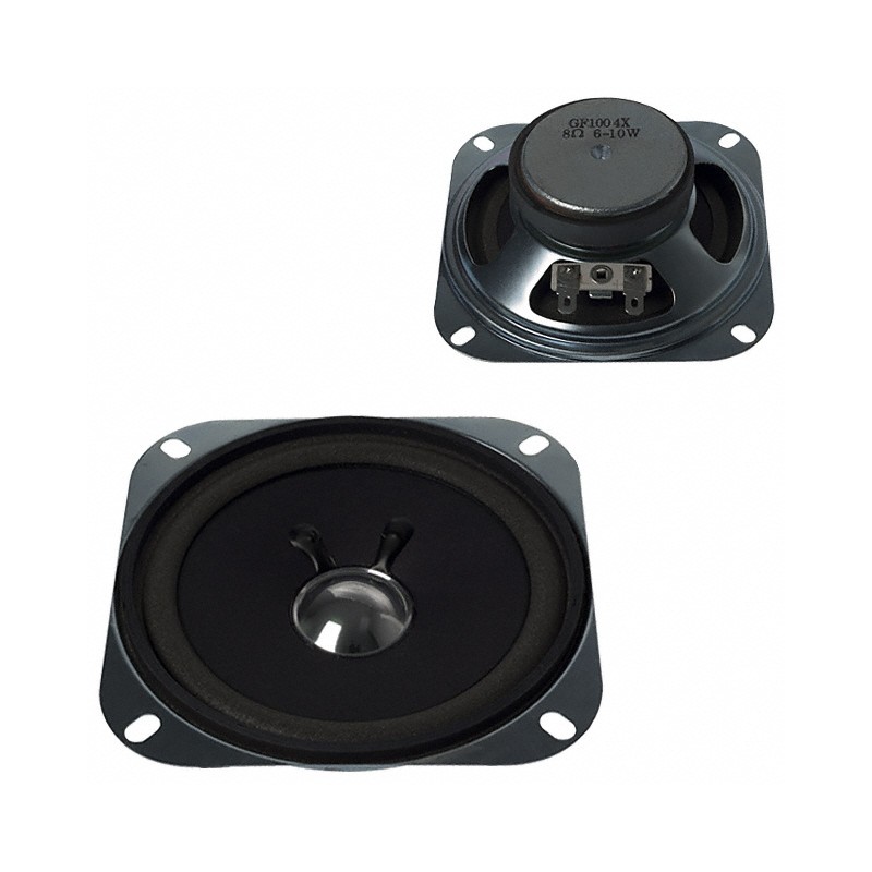 1 pcs : GF1004 - 8 Ohms General Purpose Speaker 6 W 145 Hz ~ 17 kHz Top Round, Square Frame