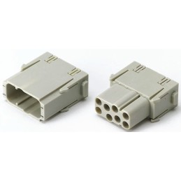 1 pcs - Han-Modular Series Male Module, Rated At 16A, 400 V, For Use With Heavy Duty Power Connectors, Han EE