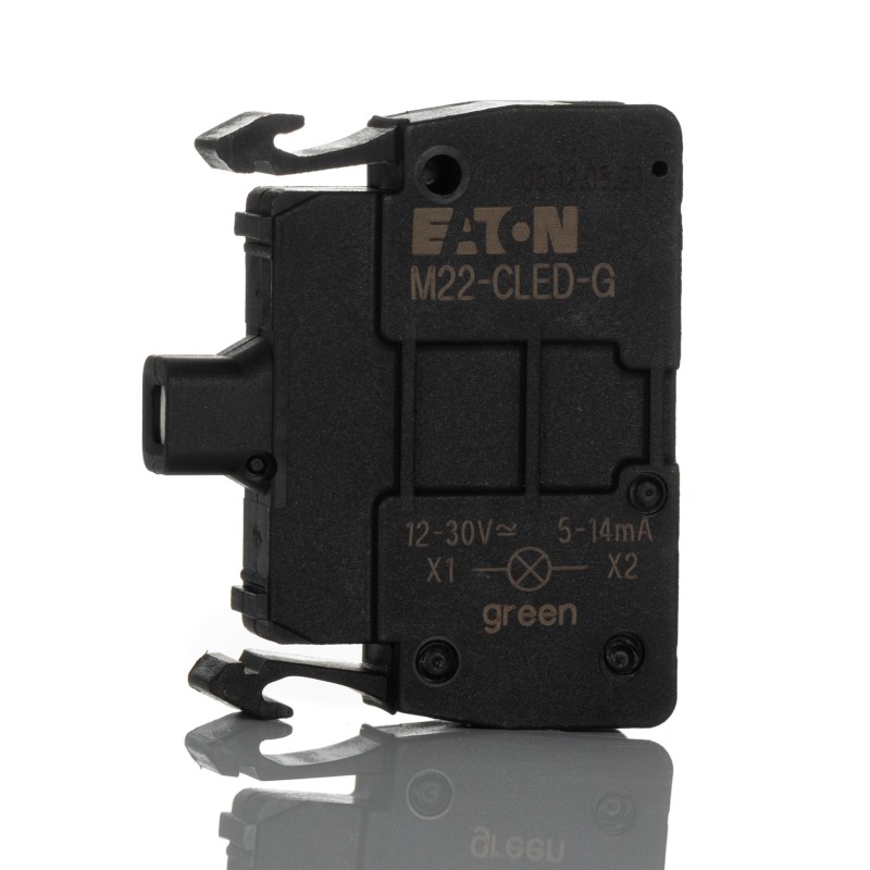 1 pcs - Eaton M22 Series Light Block, 12 - 30V ac/dc, Green Light