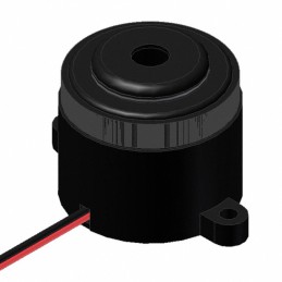 1 pcs : AI-2835-TF-LW150-3-R - Buzzers Indicator, Internally Driven Piezo 12 V 10mA 3.5kHz 100dB @ 12V, 10cm Panel Mount, Flange