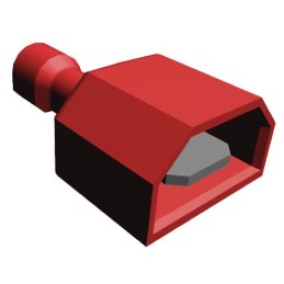 1 Reel of 1400 - TE Connectivity Ultra-Fast .250 Red Insulated Male Spade Connector, Tab, 6.3 x 0.8mm Tab Size, 0.3mm² to 0.8mm²