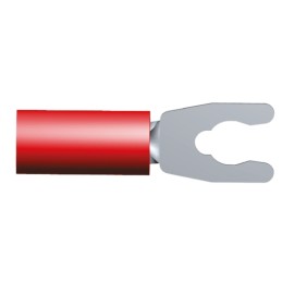 500 pcs - TE Connectivity, PLASTI-GRIP Insulated Crimp Spade Connector, 0.26mm² to 1.65mm², 22AWG to 16AWG, M3.5 Stud Size Vinyl