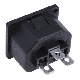 1 pcs - RS PRO C13 Snap-In IEC Connector Socket, 15A, 250 V