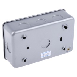 1 pcs - RS PRO Grey 2 Gang Plug Socket, 0 Poles, 13A, Type G - British, Indoor Use