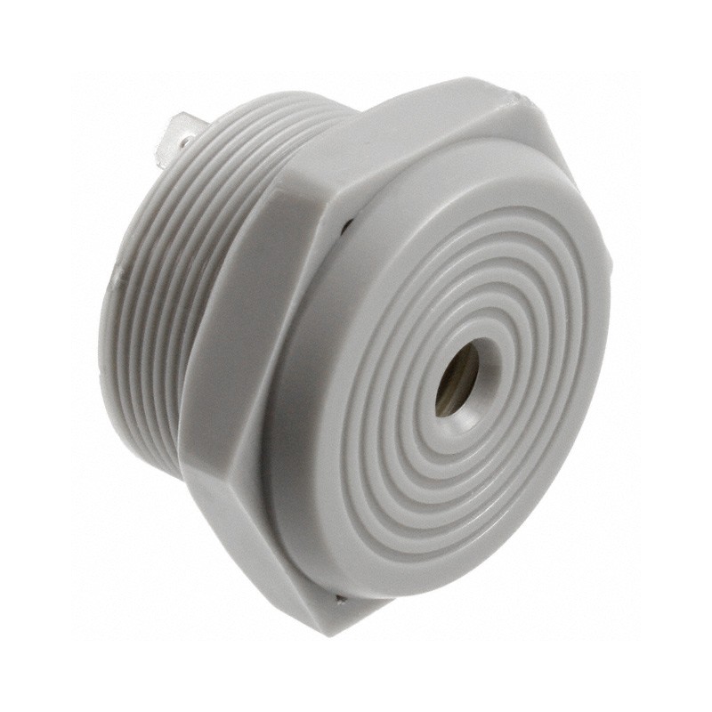 1 pcs : PK-27N35EPQ - Buzzers Indicator, Internally Driven Piezo 12 V 15mA 3.5kHz 90dB @ 12V, 30cm Panel Mount Screw Terminal, Q