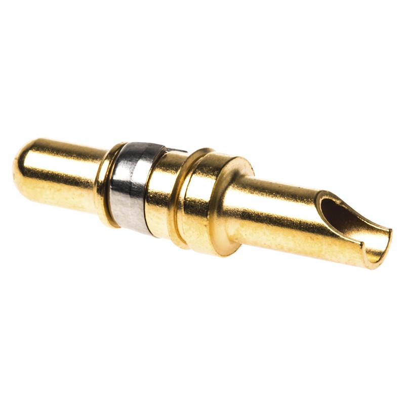 1 pcs - Amphenol ICC, DW Series, Male Solder D-Sub Connector Power Contact, Gold over Nickel Power, 12 AWG