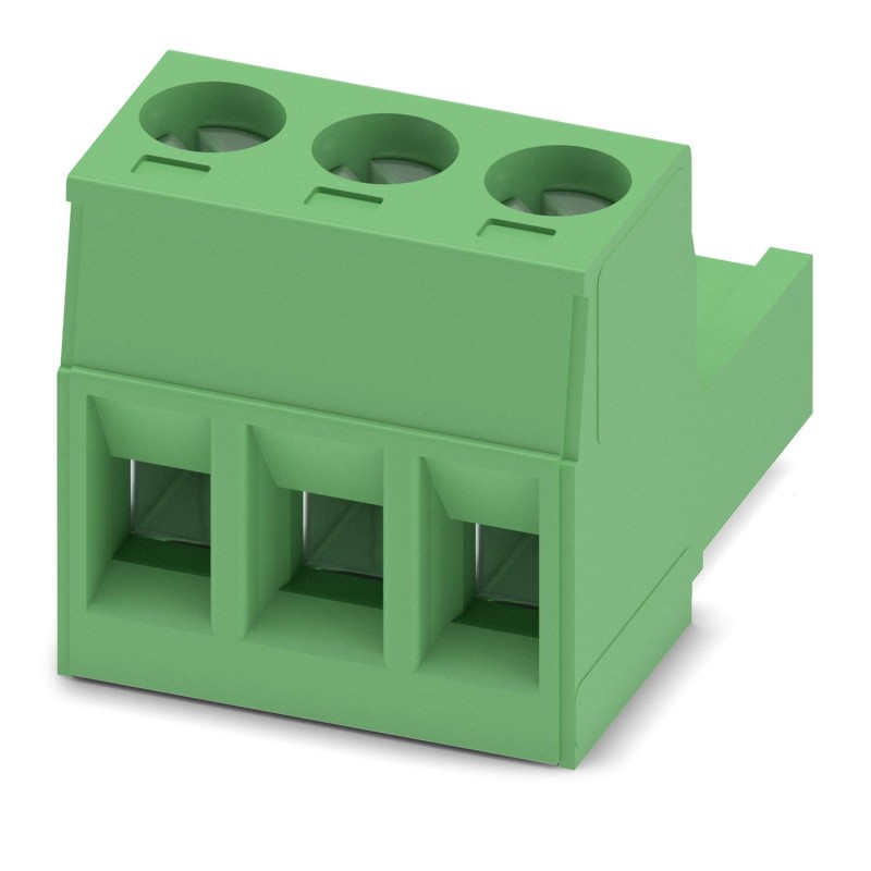 1 pcs - Phoenix Contact 5mm Pitch 3 Way Pluggable Terminal Block, Plug, Plug-In, Screw Termination