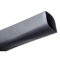 1 Reel of 152 - TE Connectivity Heat Shrink Tubing, Black 2.4mm Sleeve Dia. x 152m Length 2:1 Ratio, RNF-100 Series