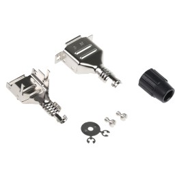 1 pcs - 3M 3357 Series Steel D Sub Backshell, 9 Way, Strain Relief