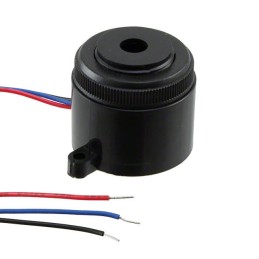 1 pcs : PLD-20A35EWQ - Buzzers Indicator, Internally Driven Piezo 12 V 10mA 3.5kHz 95dB @ 12V, 30cm Panel Mount, Flange Wire Lea