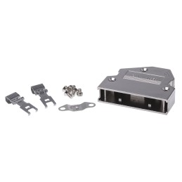 1 pcs - 3M 103 Series Aluminium Angled D Sub Backshell, 50 Way, Strain Relief