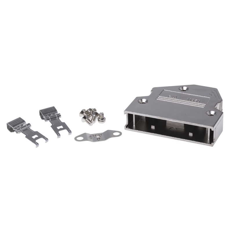 1 pcs - 3M 103 Series Aluminium Angled D Sub Backshell, 50 Way, Strain Relief