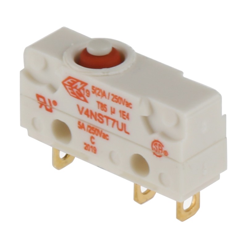 1 pcs - Saia-Burgess Plunger Micro Switch, Solder Terminal, 5 A @ 250 V ac, SPDT, IP67