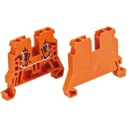 10 pcs - Wago 870 Series Orange Feed Through Terminal Block, 2.5mm², Single-Level, Cage Clamp Termination