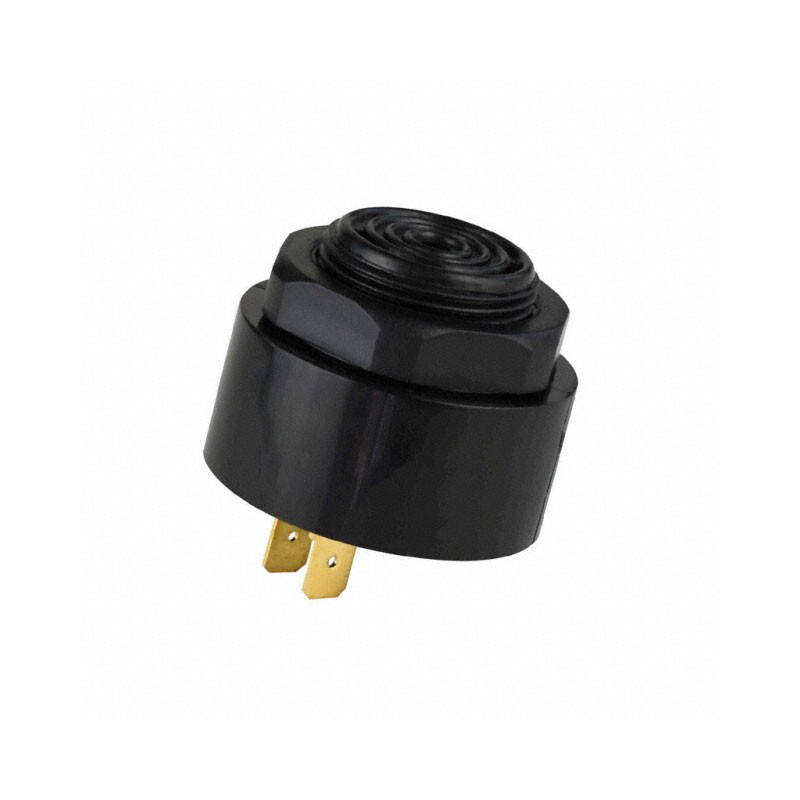 1 pcs : CPI-4233-87T - Buzzers Indicator, Internally Driven Piezo 12 V 9mA 2.8kHz 87dB @ 12V, 30cm Panel Mount Quick Connect Tab