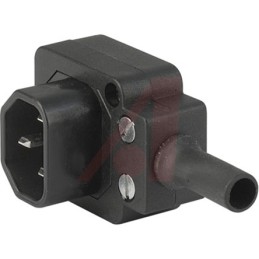 1 pcs - Schurter C14 Right Angle Cable Mount IEC Connector Male, 10A, 250 V