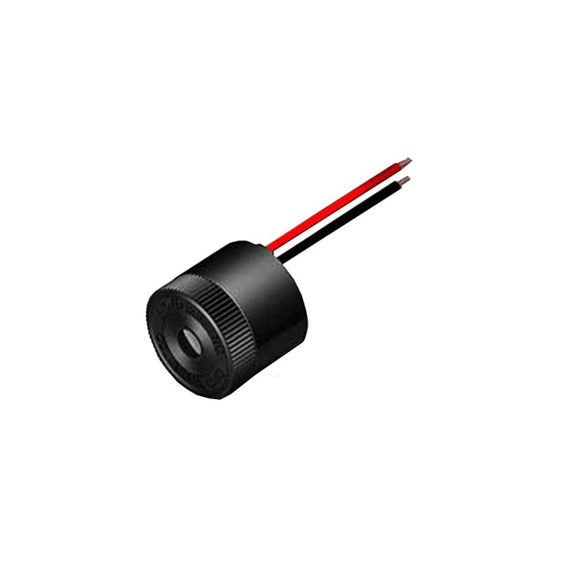 1 pcs : M-100W - Buzzers Indicator, Internally Driven Piezo 10 ~ 60mA 2.9kHz 102dB @ 6V, 61cm Panel Mount Wire Leads
