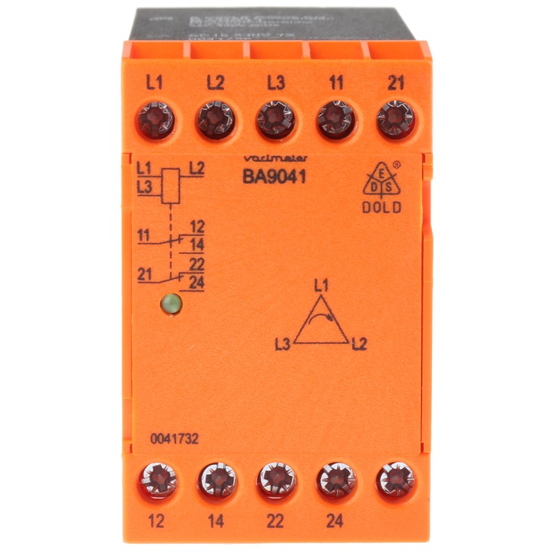 1 pcs - Dold Phase Monitoring Relay, 3 Phase, DPDT, DIN Rail