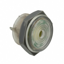 1 pcs : PK-27A35EPDGQ - Buzzers Indicator, Internally Driven Piezo, LED, Green 12 V 18mA 3.5kHz 95dB @ 12V, 30cm Panel Mount Scr