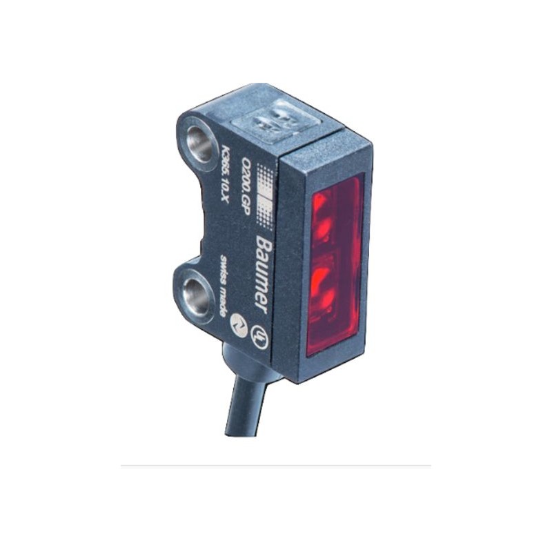 1 pcs - Baumer Background Suppression Photoelectric Sensor, Block Sensor, 20 mm - 120 mm Detection Range IO-LINK
