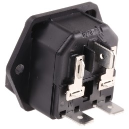 1 pcs - Schurter C14 Panel Mount IEC Connector Male, 10A, 250 V