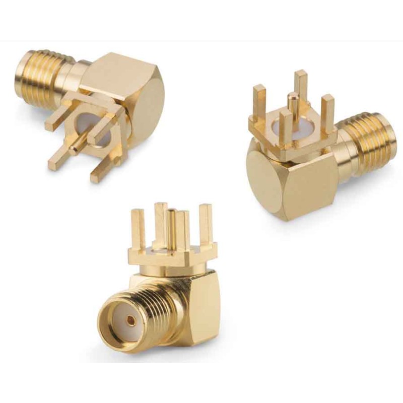 1 pcs - Wurth Elektronik WR-SMA Series, jack PCB Mount SMA Connector, Solder Termination, Right Angle Body