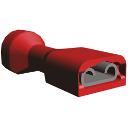 1 Reel of 2000 - TE Connectivity Ultra-Fast .187 Red Insulated Female Spade Connector, Receptacle, 4.75 x 0.81mm Tab Size, 0.3mm
