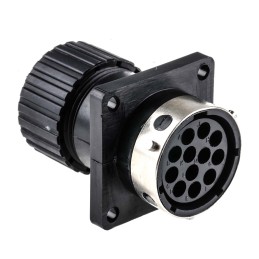 1 pcs - ITT Cannon Circular Connector, 12 Contacts, Panel Mount, Socket, Female, IP67, Trident Neptune Series