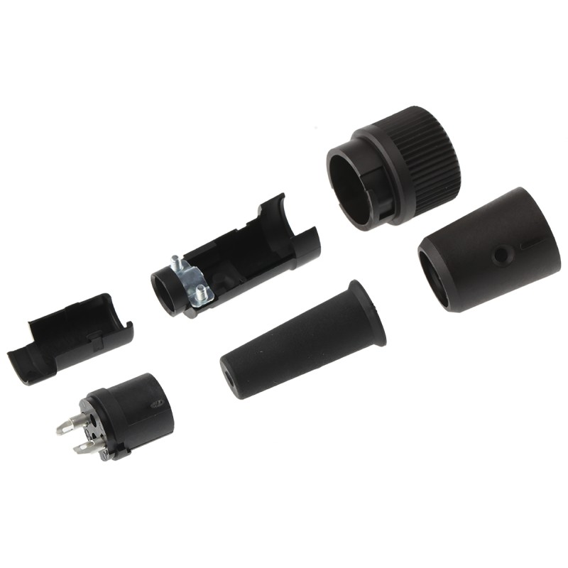 1 pcs - binder Circular Connector, 2 Contacts, Cable Mount, Miniature Connector, Plug, Female, IP40, 678 Series