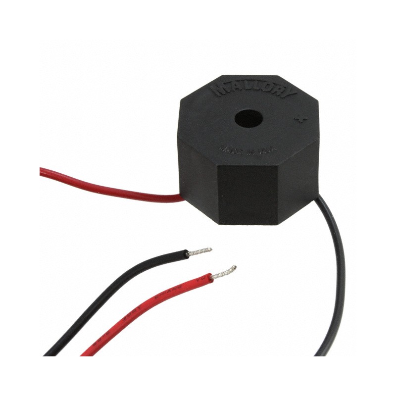 1 pcs : MSO206NLR - Buzzers Indicator, Internally Driven Piezo 30mA 3.5kHz 90dB @ 2V, 30cm Custom Wire Leads